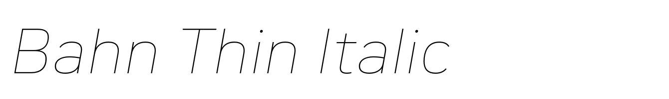 Bahn Thin Italic